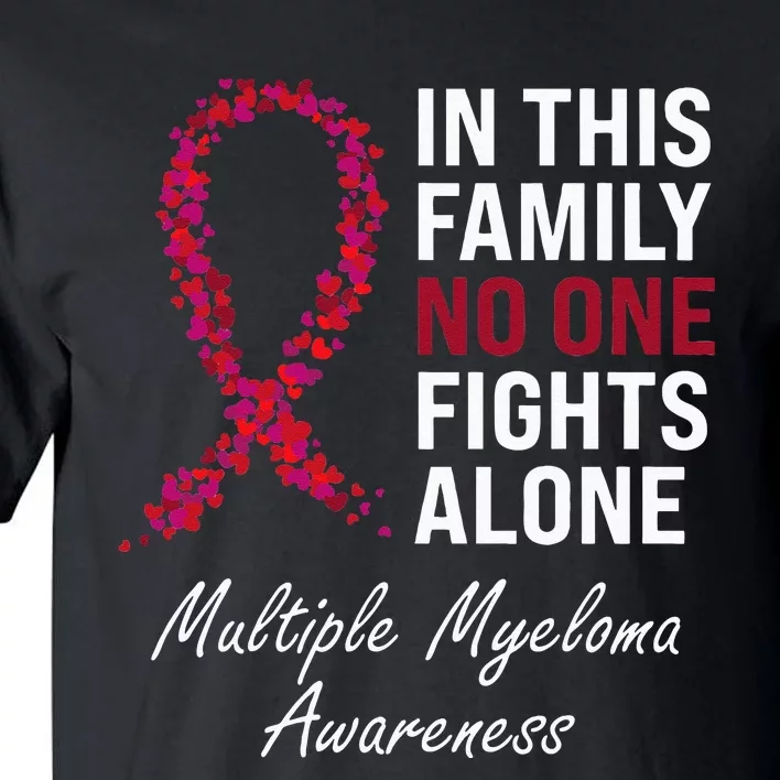 Multiple Myeloma Awareness Burgundy Ribbon Family Tall T-Shirt