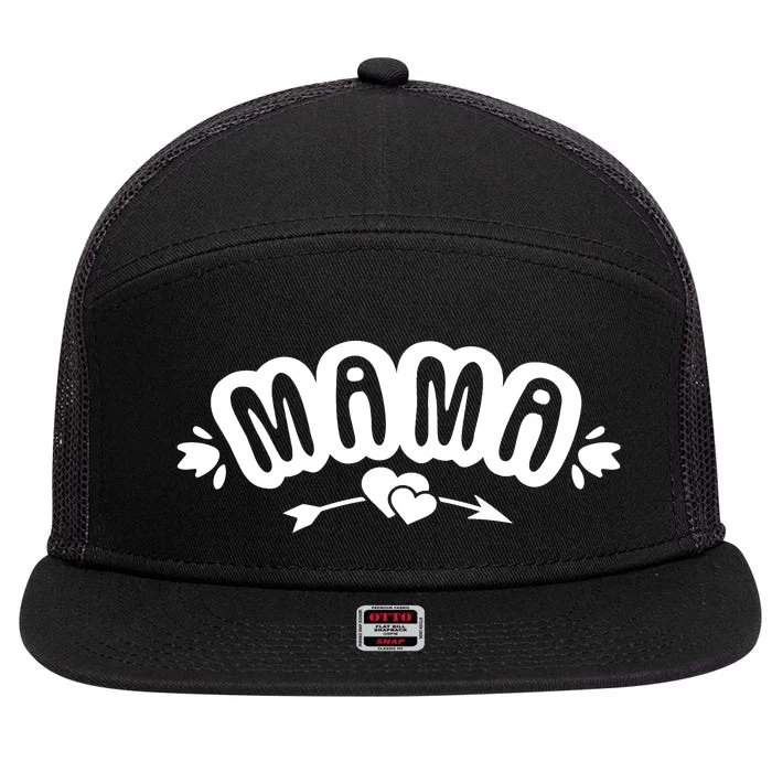 Mama 7 Panel Mesh Trucker Snapback Hat