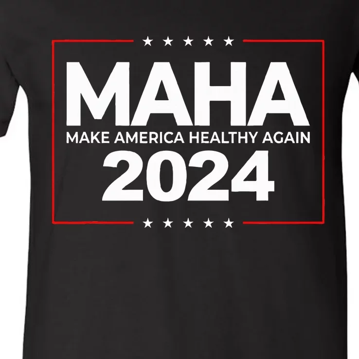 Maha Make America Healthy Again Robert F. Kennedy Jr. 2024 V-Neck T-Shirt