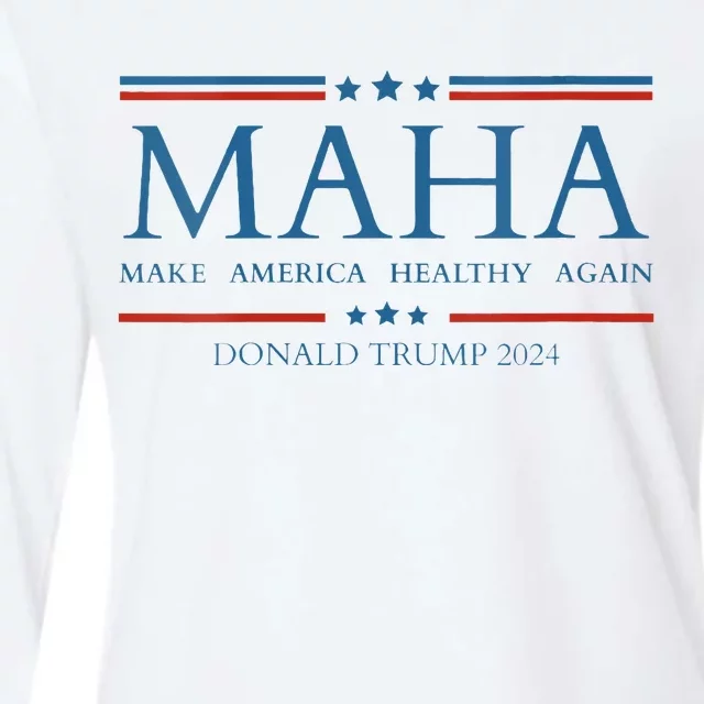 Maha Make America Healthy Again Womens Cotton Relaxed Long Sleeve T-Shirt