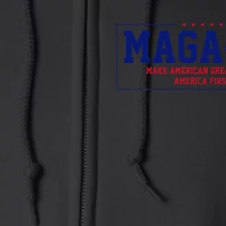 Magaa.F. Make American Great Again America First Full Zip Hoodie