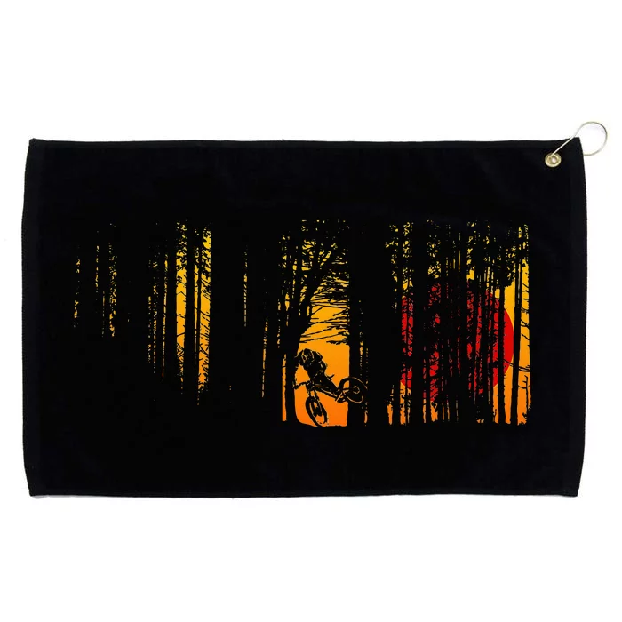 Mtb Mountain Bike Grommeted Golf Towel