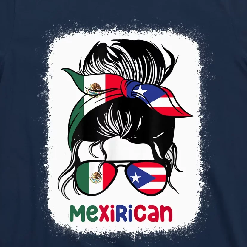 Mexirican Messy Bun Half Puerto Rican And Half Mexican T-Shirt