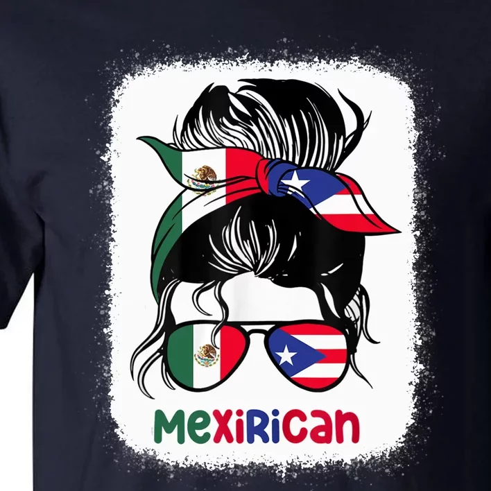 Mexirican Messy Bun Half Puerto Rican And Half Mexican Tall T-Shirt