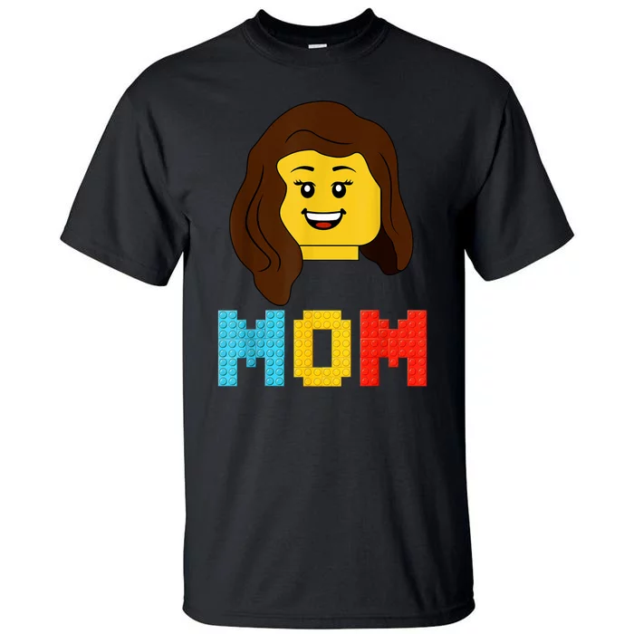 Mom Master Builder Building Bricks Blocks Matching Family Tall T-Shirt