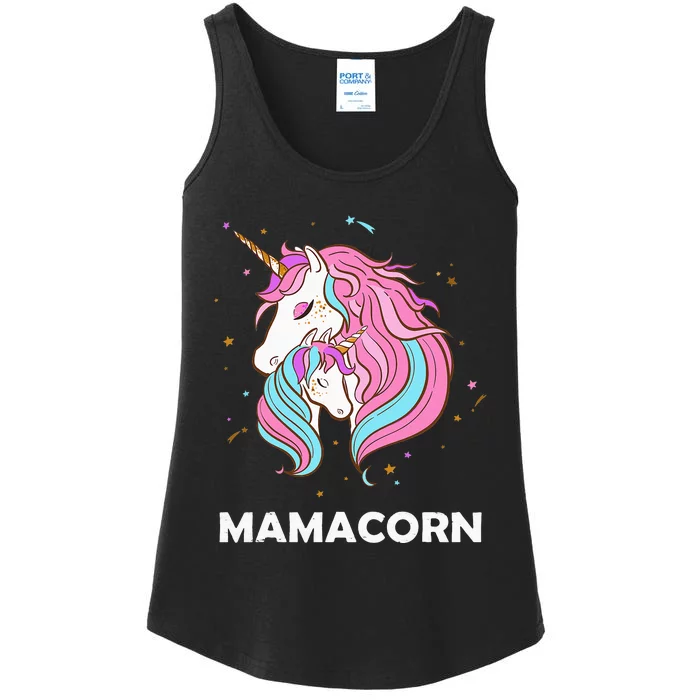 Mamacorn Mother Baby Unicorn Lover Mother's Day Ladies Essential Tank