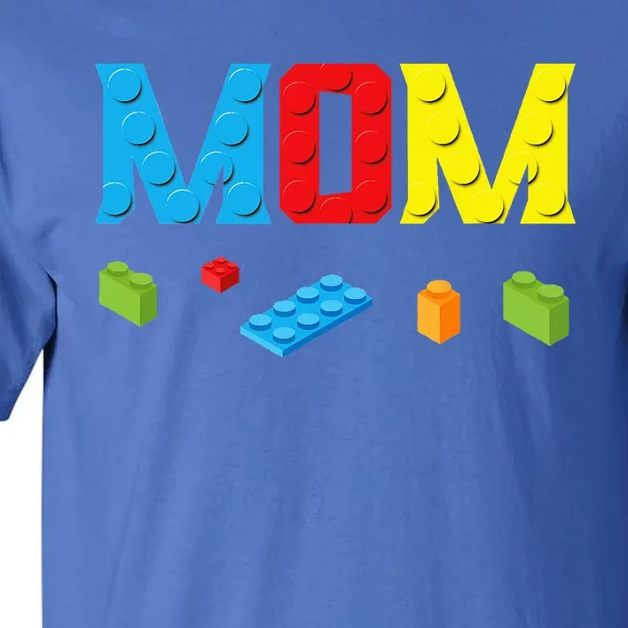 Mom Master Builder Building Bricks Blocks Family Set Parents Tall T-Shirt