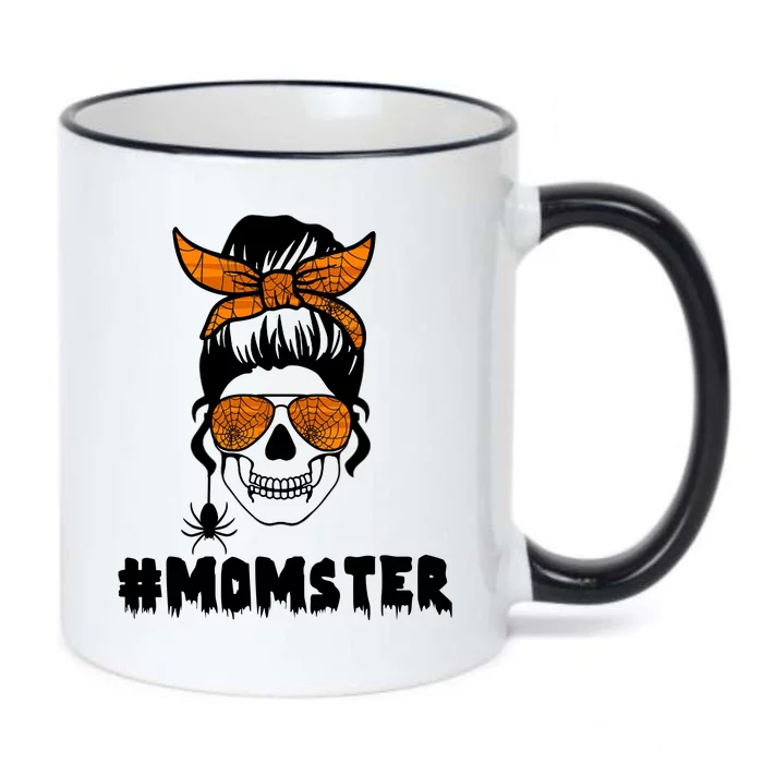 Momster Messy Bun Cute Halloween Black Color Changing Mug