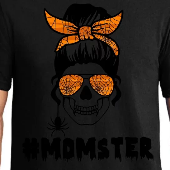 Momster Messy Bun Cute Halloween Pajama Set