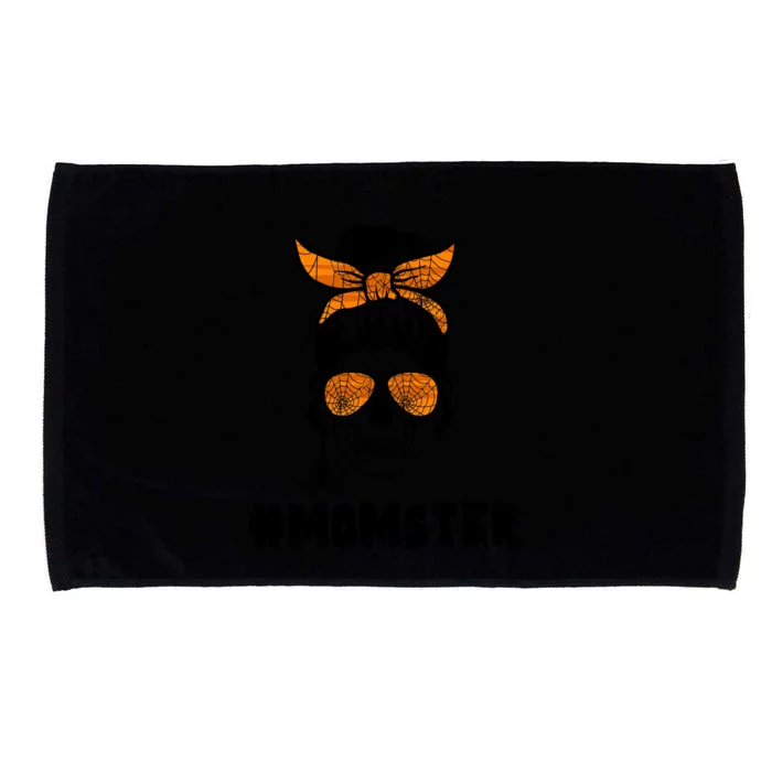 Momster Messy Bun Cute Halloween Microfiber Hand Towel