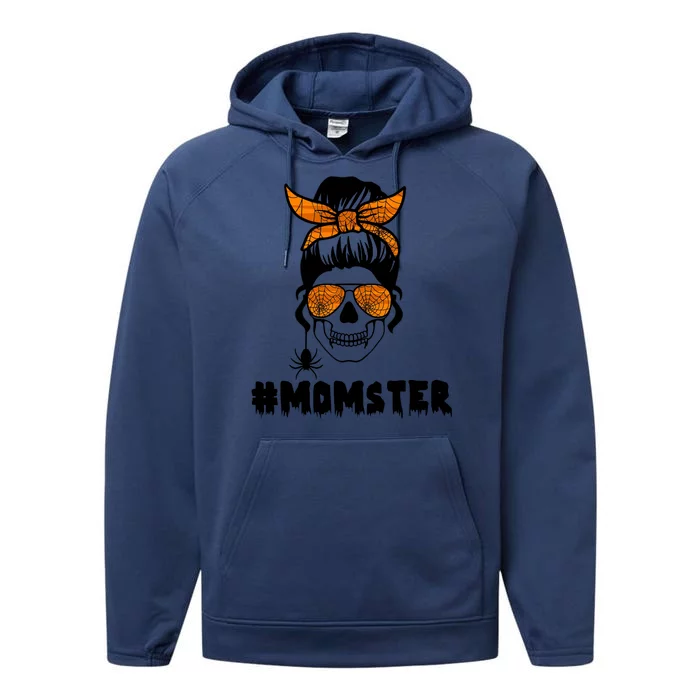 Momster Messy Bun Cute Halloween Performance Fleece Hoodie