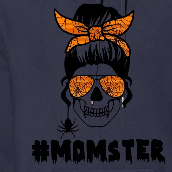 Momster Messy Bun Cute Halloween Premium Hoodie