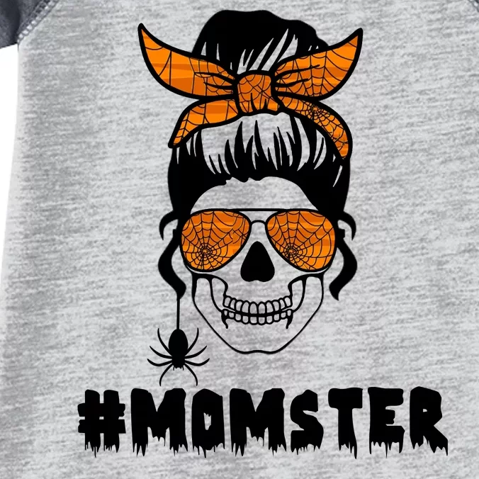 Momster Messy Bun Cute Halloween Infant Baby Jersey Bodysuit