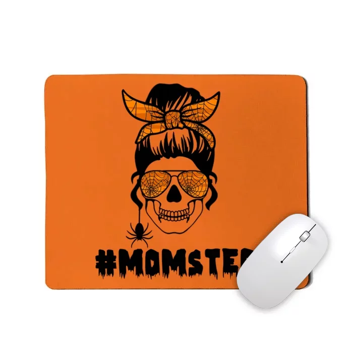 Momster Messy Bun Cute Halloween Mousepad