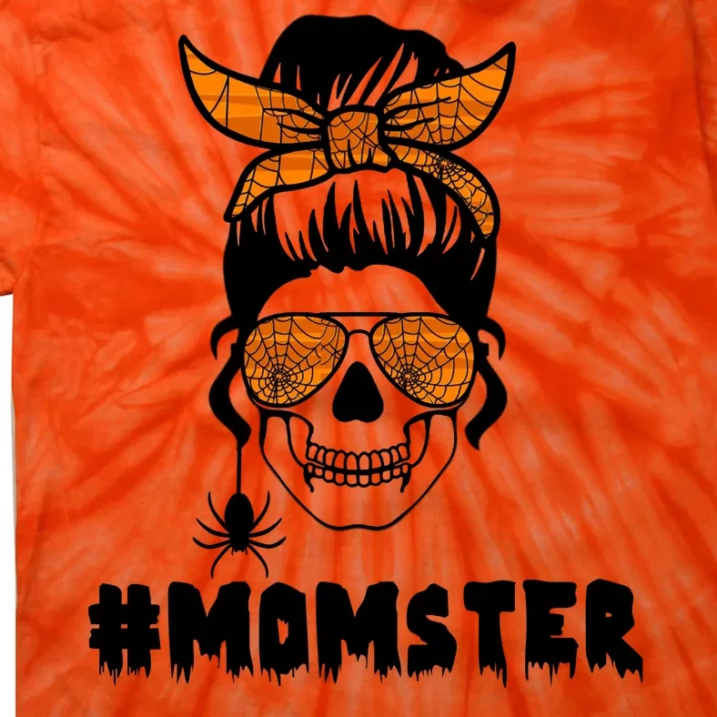 Momster Messy Bun Cute Halloween Tie-Dye T-Shirt