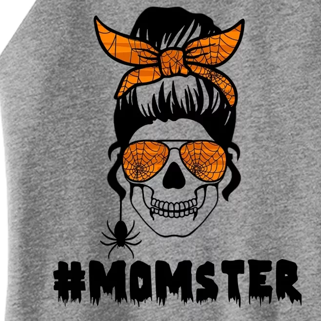 Momster Messy Bun Cute Halloween Women’s Perfect Tri Rocker Tank