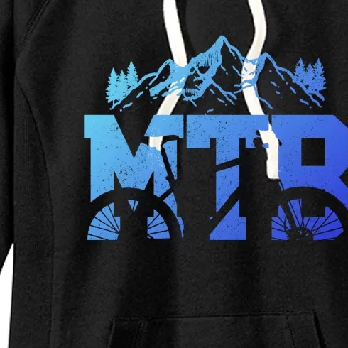 Mtb Mountain Bike Bicycle Mountain Biking Biker Gift Women's Fleece Hoodie