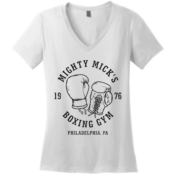 Mighty Micks Boxing Gym 1976 Women's V-Neck T-Shirt