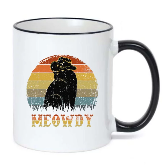 Meowdy Meow Black Cat Cat Meme Women Funny Black Color Changing Mug