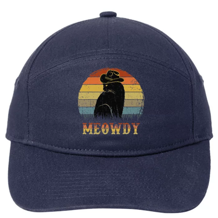 Meowdy Meow Black Cat Cat Meme Women Funny 7-Panel Snapback Hat