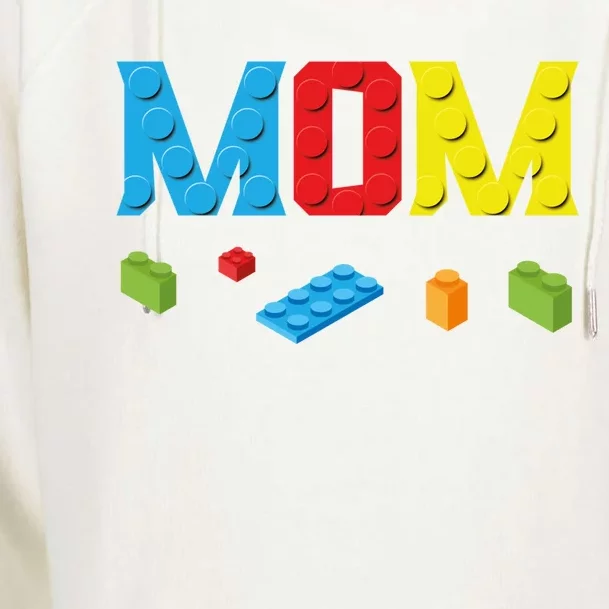 Mom Master Builder Building Bricks Blocks Family Set Parents Gift Womens Funnel Neck Pullover Hood