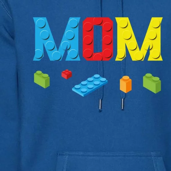 Mom Master Builder Building Bricks Blocks Family Set Parents Gift Premium Hoodie