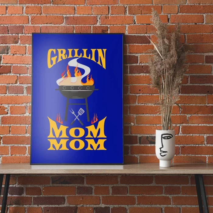 Mom Mom Bbq Grill Smoker And Barbecue Chef Gift Poster