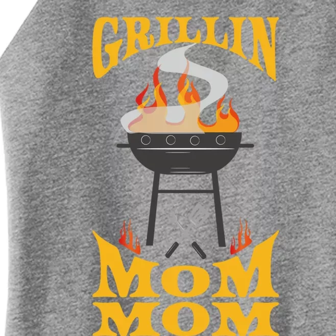 Mom Mom Bbq Grill Smoker And Barbecue Chef Gift Women’s Perfect Tri Rocker Tank