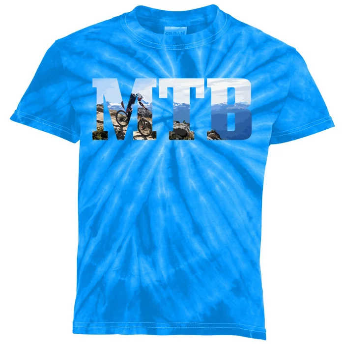 Mtb Mountain Bike Cycling Bicycle Mountain Biking Biker Gift Kids Tie-Dye T-Shirt