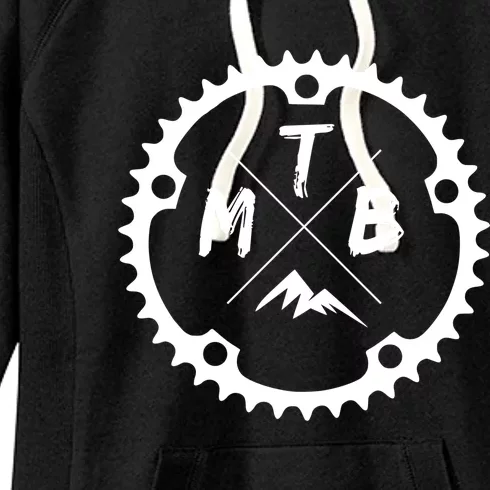 Mtb Mountain Biking And Cycling Gift Love Your Bike And Ride Women's Fleece Hoodie