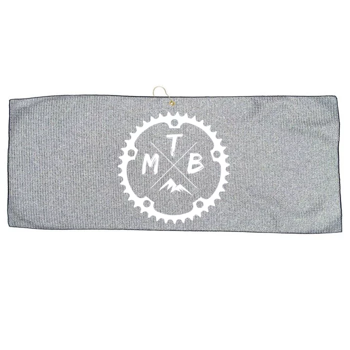 Mtb Mountain Biking And Cycling Gift Love Your Bike And Ride Large Microfiber Waffle Golf Towel