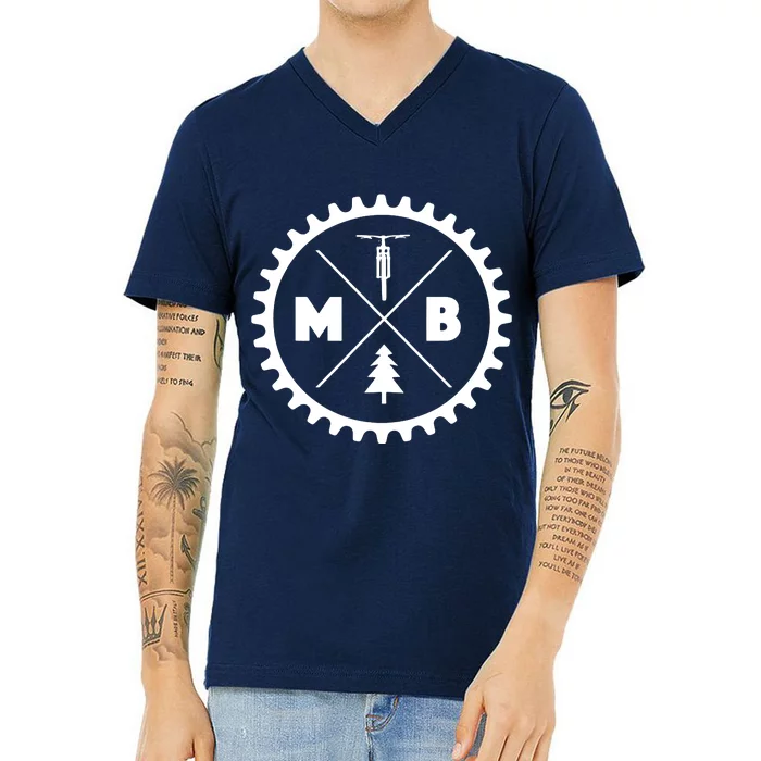 MTB Mountain Bike V-Neck T-Shirt