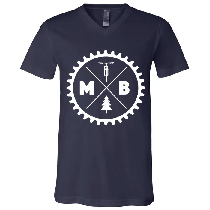 MTB Mountain Bike V-Neck T-Shirt