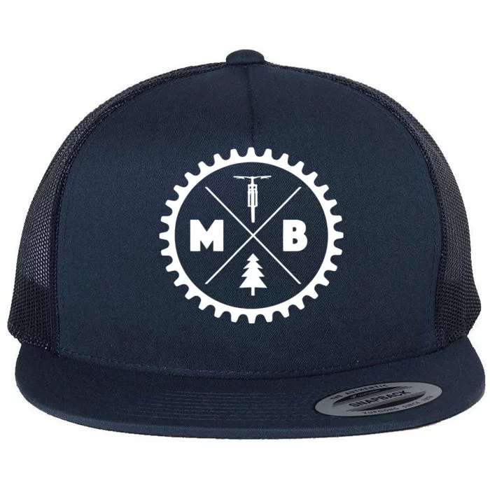 MTB Mountain Bike Flat Bill Trucker Hat