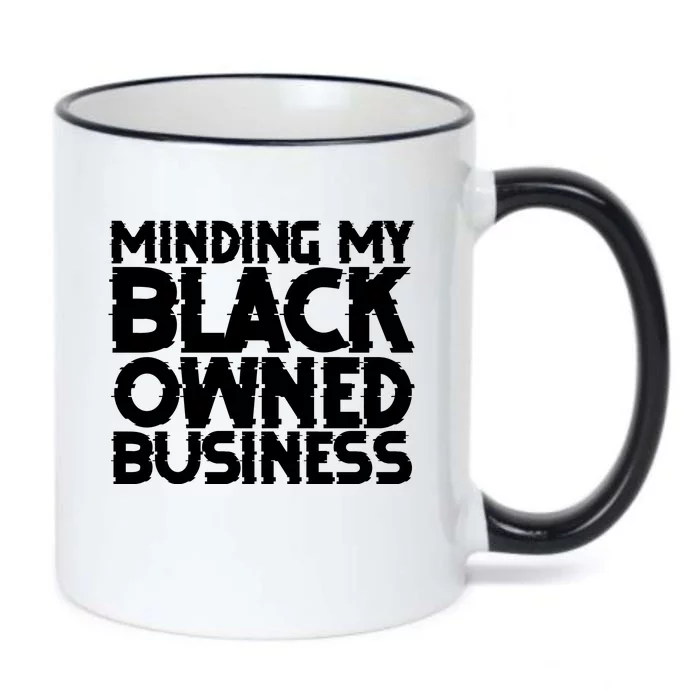 Minding My Black Owned Business Black Color Changing Mug