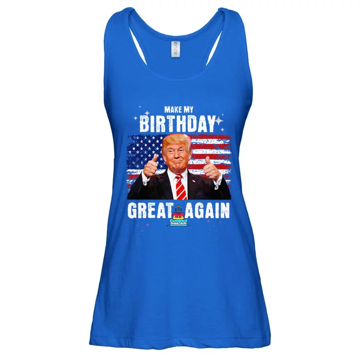 Make My Birthday Great Again Trump Fan Birthday Gift Ladies Essential Flowy Tank