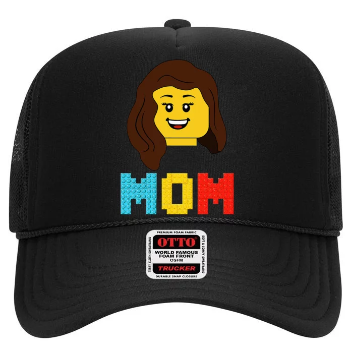 Mom Master Builder Building Bricks Blocks Matching Family High Crown Mesh Trucker Hat