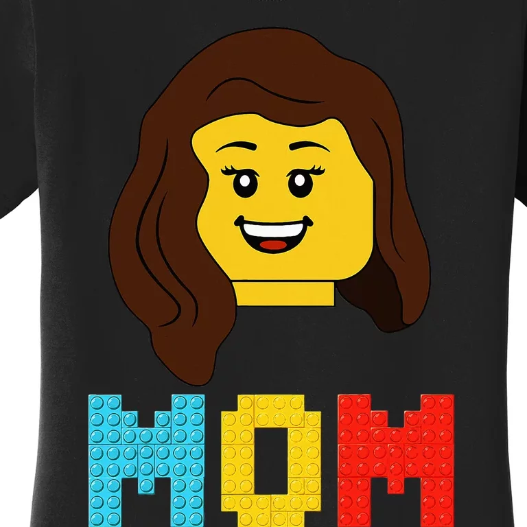 Mom Master Builder Building Bricks Blocks Matching Family Women's T-Shirt