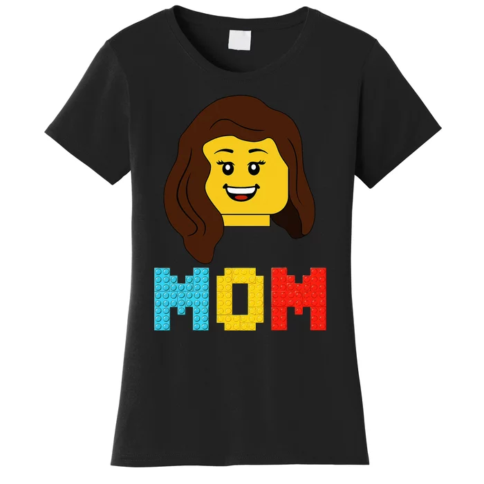 Mom Master Builder Building Bricks Blocks Matching Family Women's T-Shirt