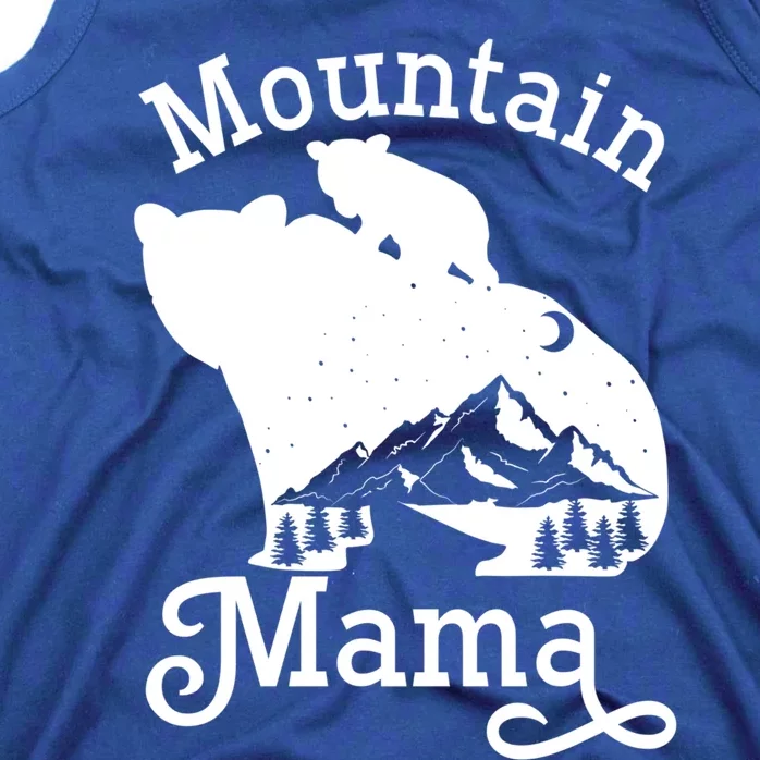 Mountain Mama Bear With Hiking Nature Mother's Day Meaningful Gift Tank Top