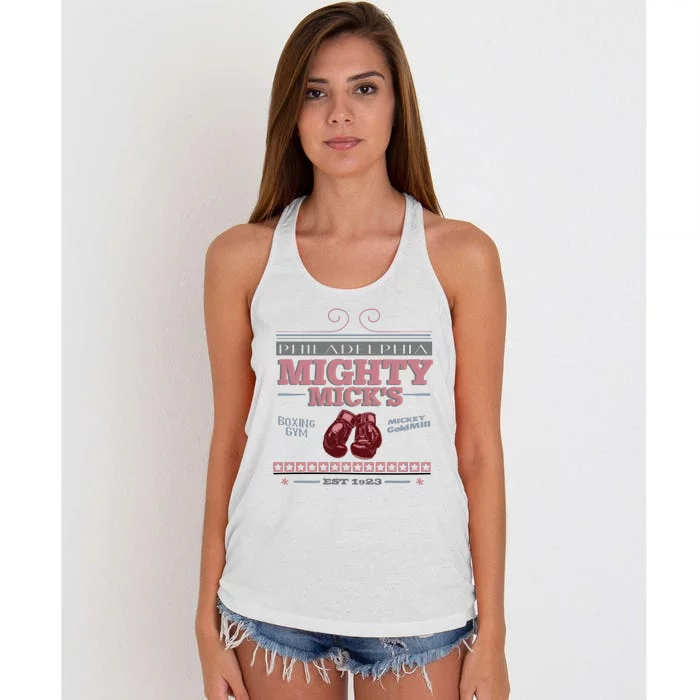 Mighty MickS Boxing Gym 1923 Women's Knotted Racerback Tank