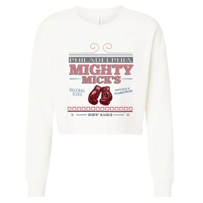 Mighty MickS Boxing Gym 1923 Cropped Pullover Crew