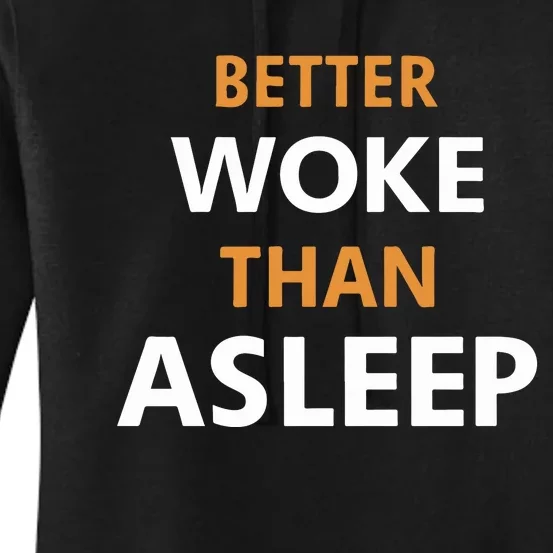 Mahogany Mommies Better Woke Than Asleep Women's Pullover Hoodie