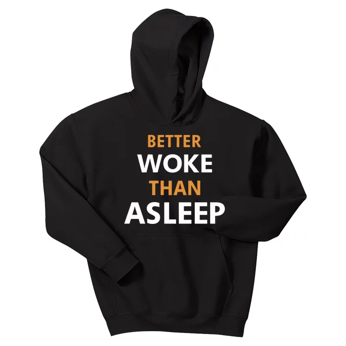 Mahogany Mommies Better Woke Than Asleep Kids Hoodie