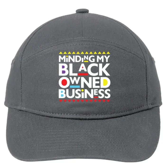 Minding My Black Owned Business African History Month Pride 7-Panel Snapback Hat