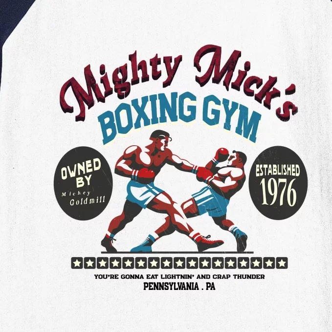 Mighty Micks Boxing Gym 1976 Baseball Sleeve Shirt