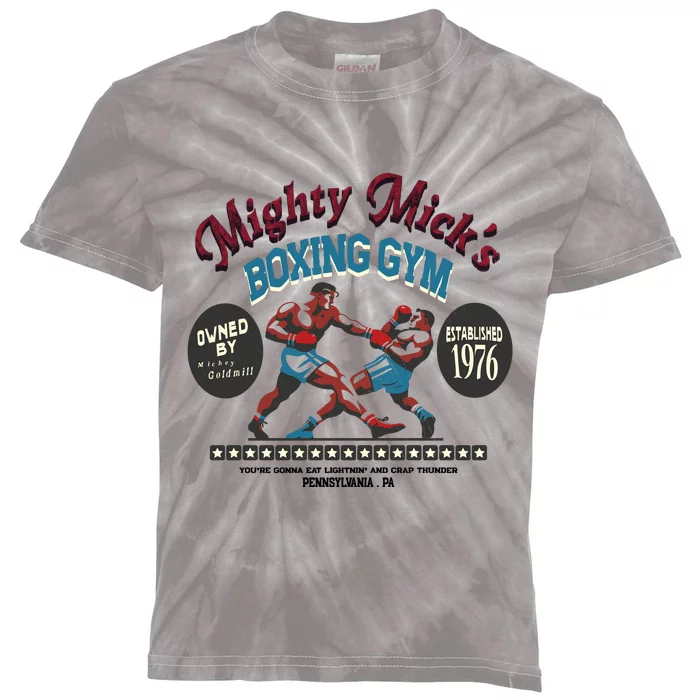 Mighty Micks Boxing Gym 1976 Kids Tie-Dye T-Shirt