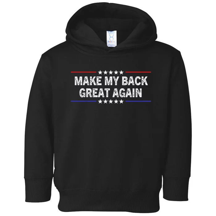 Make My Back Great Again Funny therapy Injury Recovery Toddler Hoodie