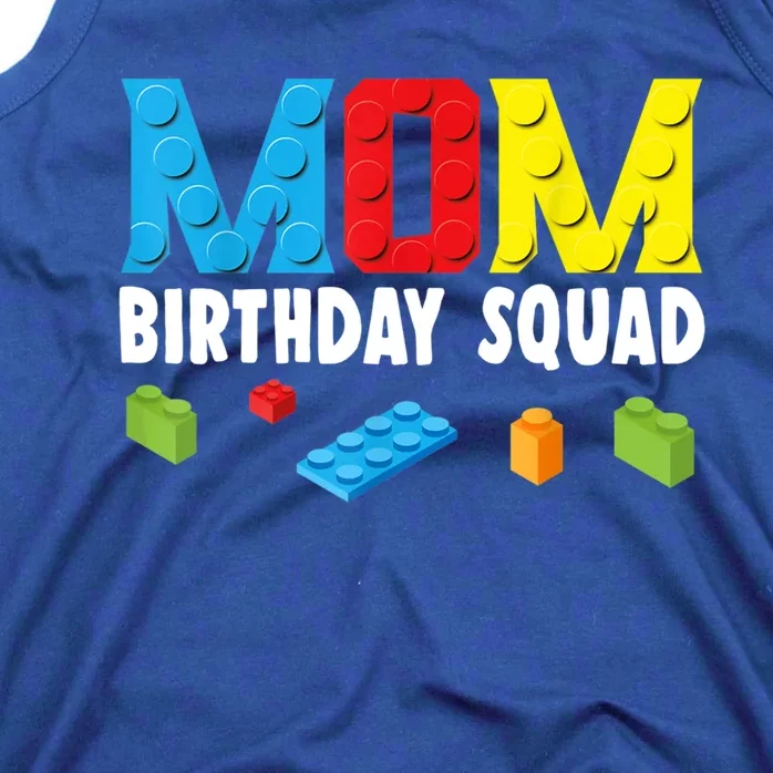 Mom Master Builder Building Bricks Blocks Mom Birthday Squad Gift Tank Top