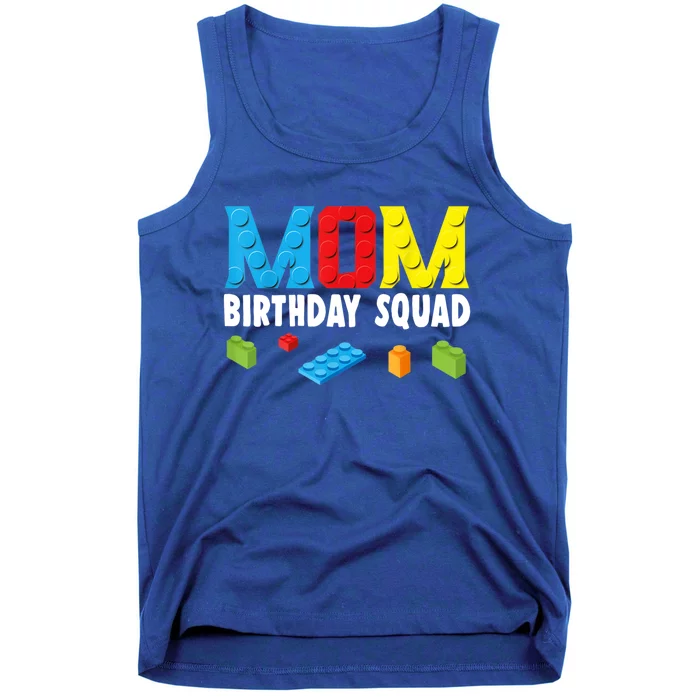 Mom Master Builder Building Bricks Blocks Mom Birthday Squad Gift Tank Top